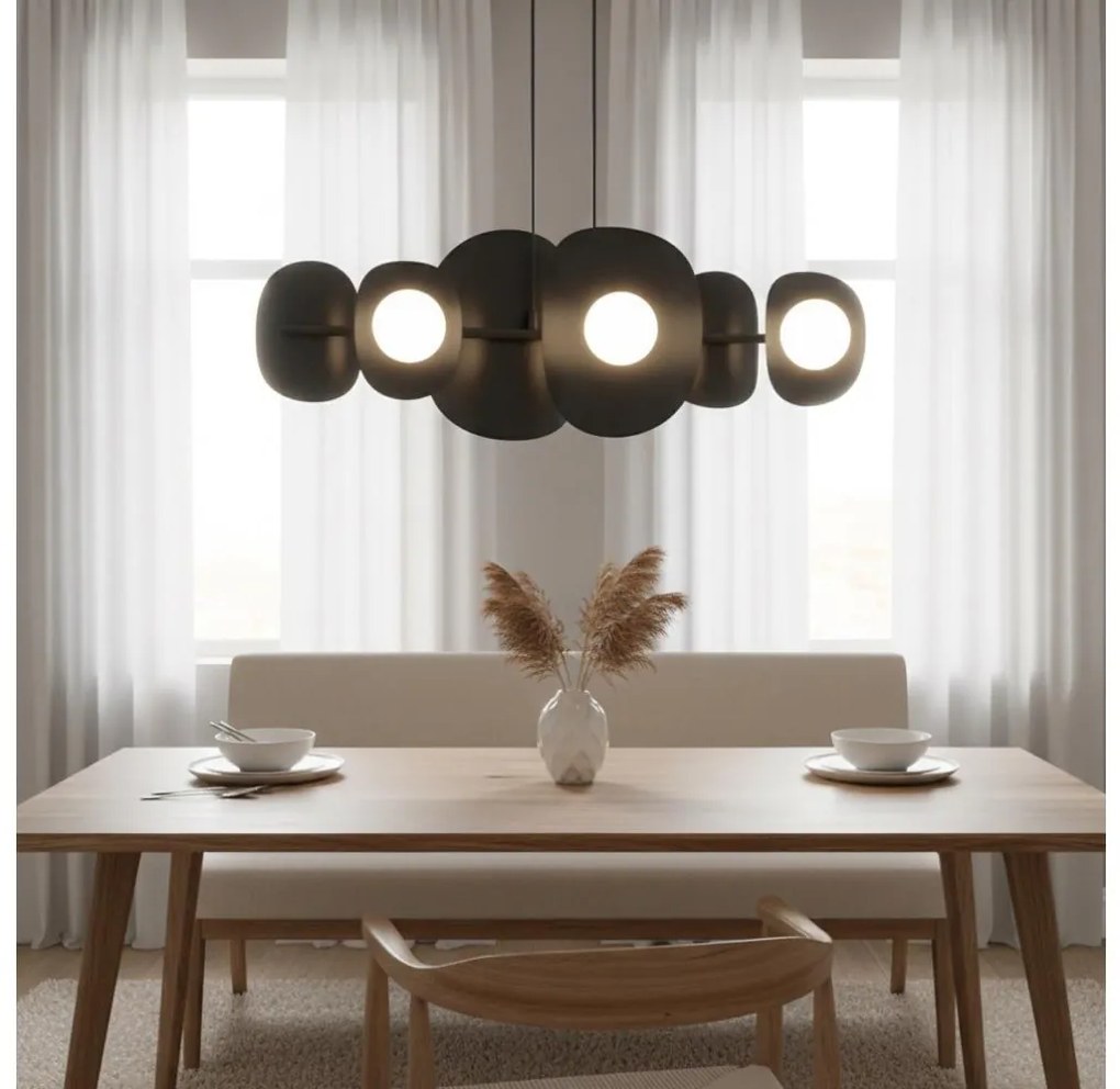 Полилей на кабел ELEMENTI 6xG9/8W/230V черен