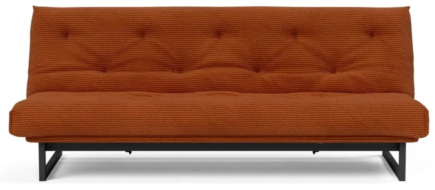Оранжев сгъваем диван от рипсено кадифе 200 cm Fraction – Innovation