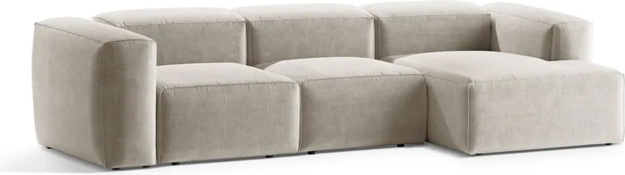 Бежов ъглов диван (десен ъгъл) Bergamo – Cosmopolitan Design