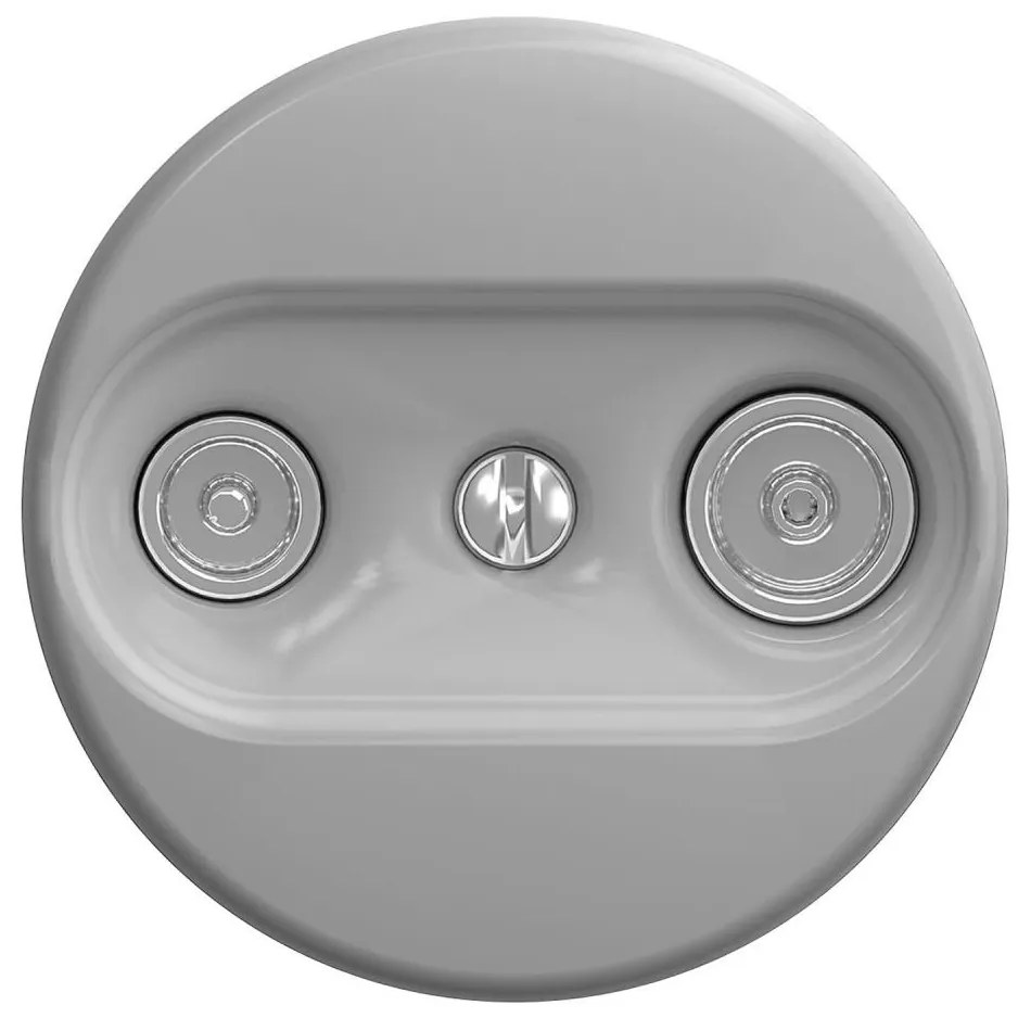 Kliklap - Ретро ТВ+R крайна розетка без рамка, сива