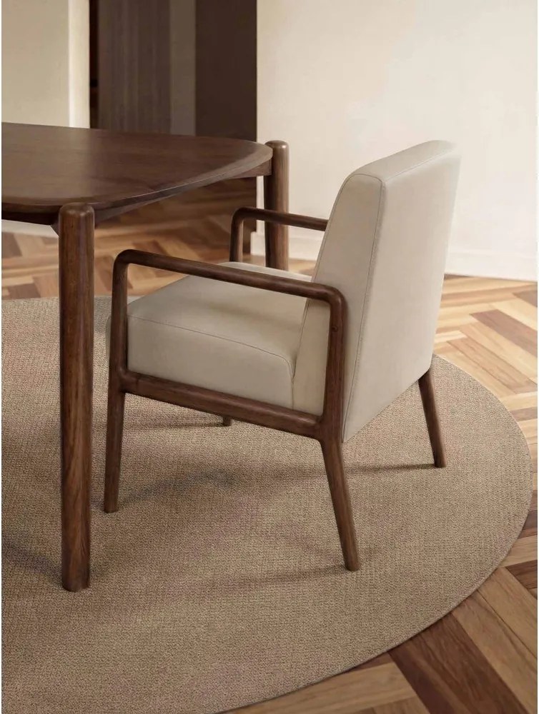 Бежов ръчно изработен вълнен кръгъл килим ø 160 cm Greenwich – Ted Baker