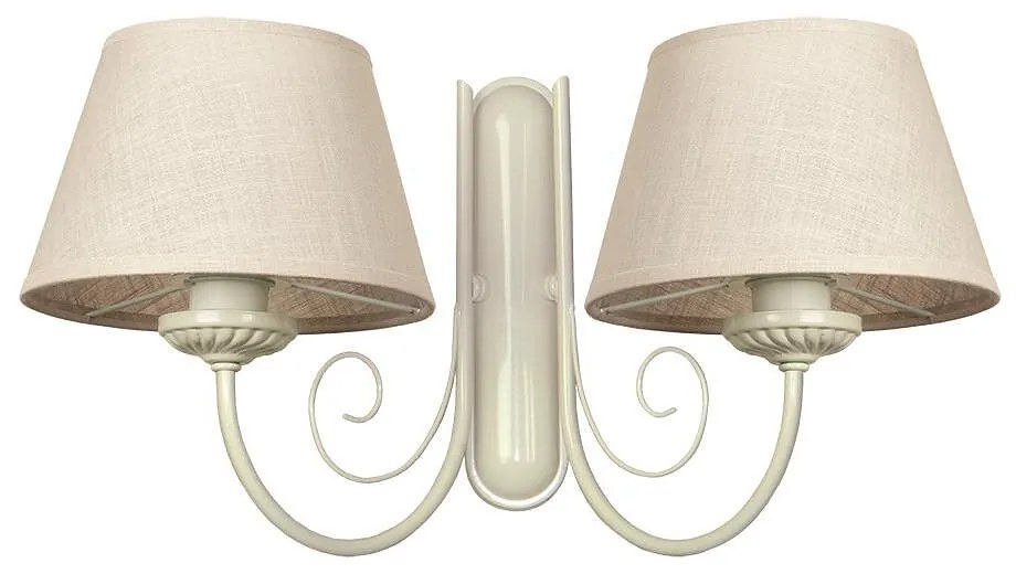 Аплик АМАЛФИ, крем, абажури Камелот Макиато, 2xE27