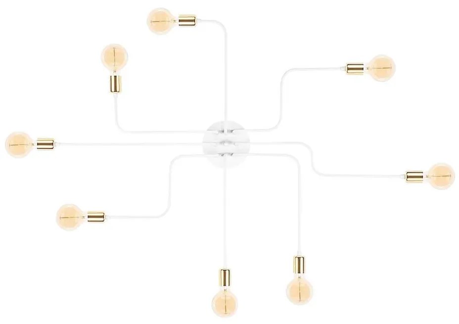 Прикрепен полилей TRUVA 8xE27/40W/230V бял/златен