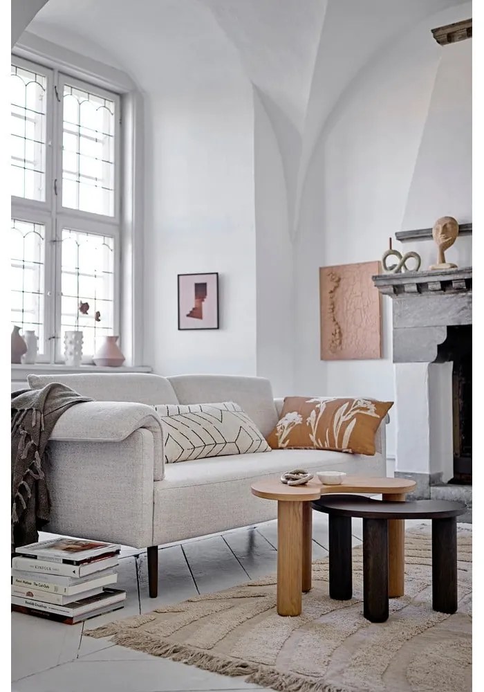 Тъмнокафява масичка за кафе от масивно каучуково дърво 36x53 cm Luppa – Bloomingville