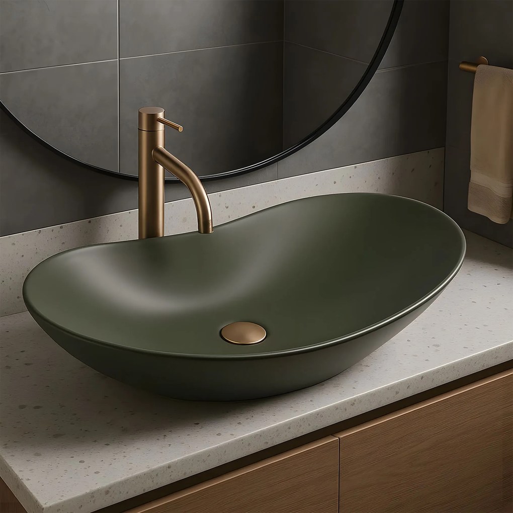 Умивалник за плот Rea Royal Olive Matt