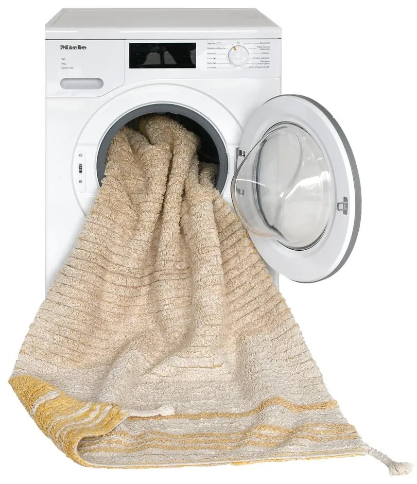 Памучен килим в цвят жълта охра 80x140 cm Twin Amber – Lorena Canals