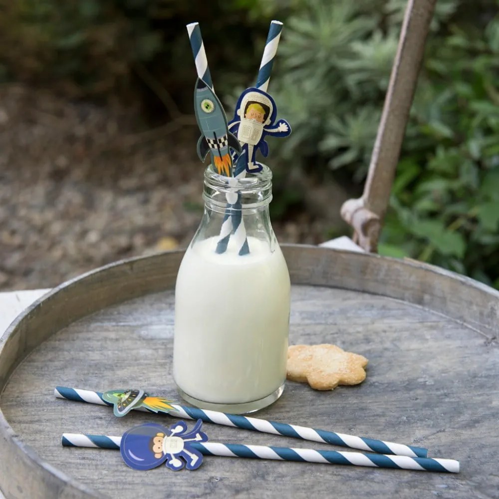 Комплект от 4 сламки Space Adventures - Rex London