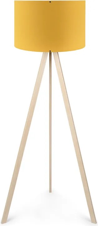 Rosling Mdf/текстил/Pvc подова лампа в естествен/крокус цвят 38x21x140см.