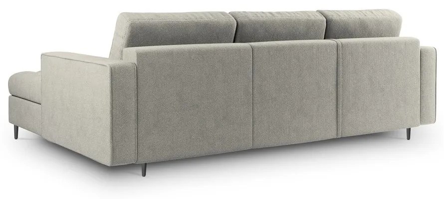 Светлосив ъглов разтегателен диван , десен ъгъл Santo - Milo Casa