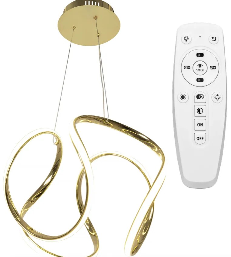 Елегантна модерна LED светлина за таван с дистанционно управление Черен