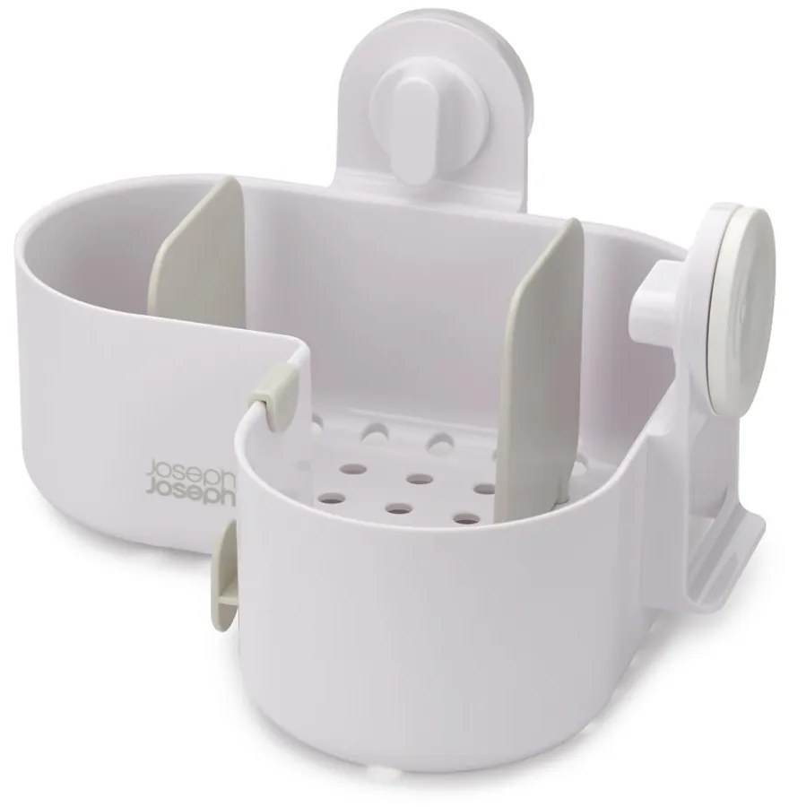 Бял пластмасов рафт за баня без пробиване/ъглов Duo – Joseph Joseph