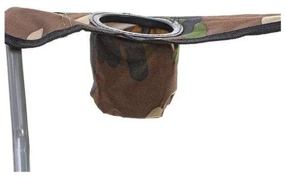 Къмпинг стол Malatec, Рибарски, Сгъваем, С покривало за дъжд, Камофлаж