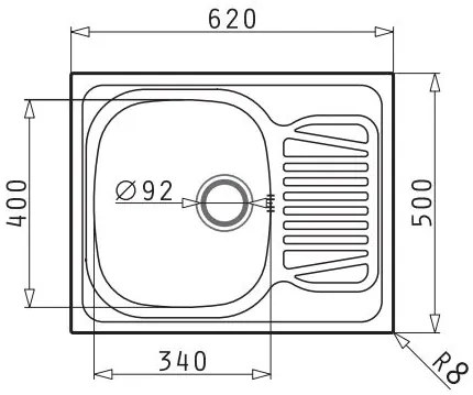 Измийте Pyramis Sparta 1B 1D-62X50-гладка