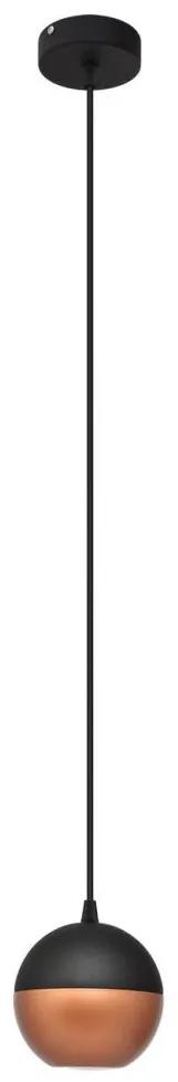 LED Пендел MIDWAY 1xGU10/6,5W/230V черен/меден