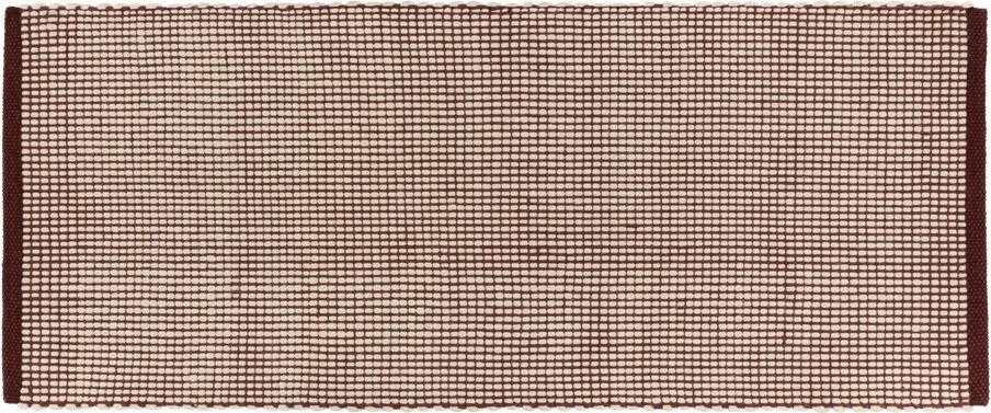 Бордо/в естествен цвят ръчно изработена вълнена пътека 80x170 cm Talo – noo.ma