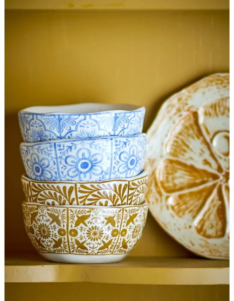 Сини/оранжеви глинени купички в комплект от 4 бр. 200 ml Milton – Bloomingville