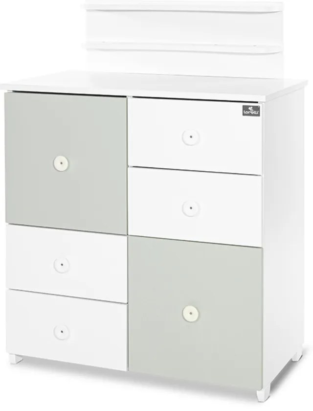 LORELLI Classic Шкаф с повивалник БЯЛО / MILKY GREEN