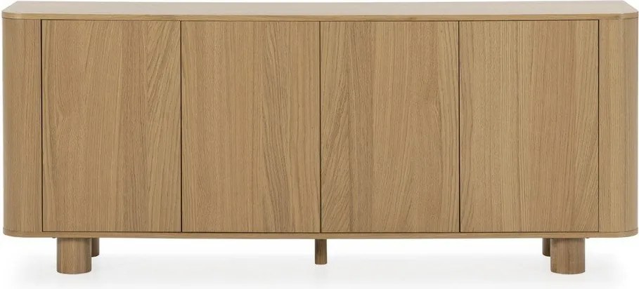 Скрин от декор от дъб в естествен цвят 180x75x40 cm Padoc – MOME