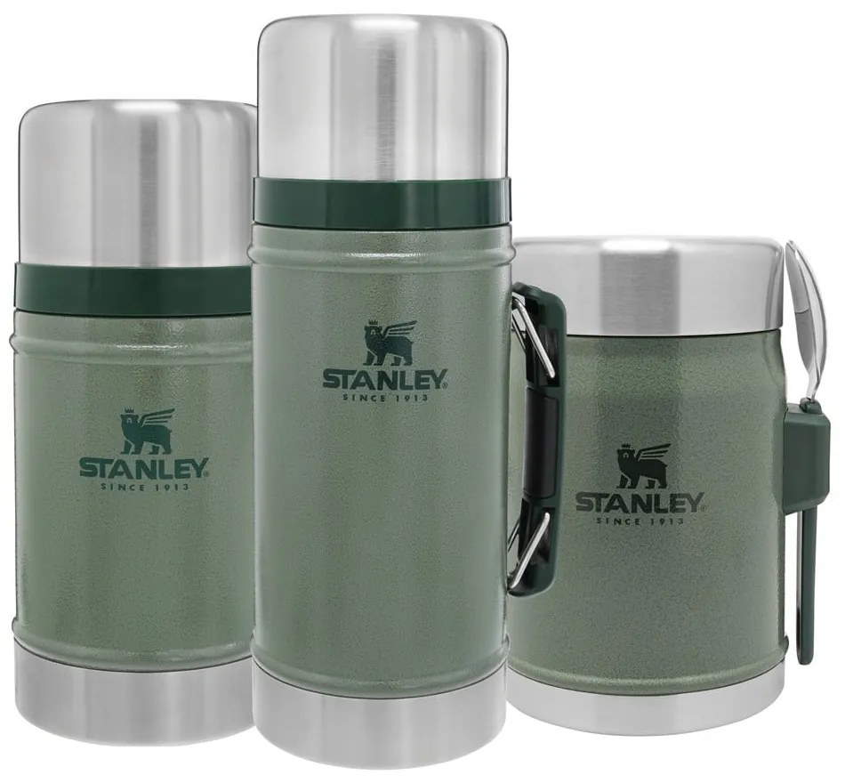 Зелен термос за храна от неръждаема стомана 400 ml Legendary Classic Hammer Tone Green – Stanley