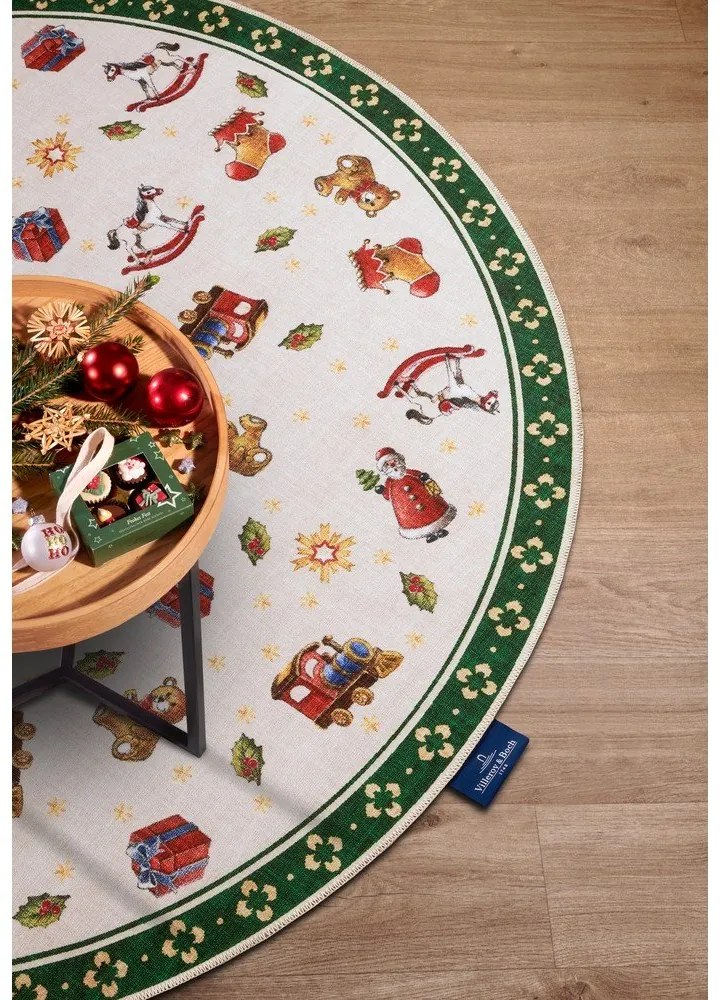 Зелен кръгъл килим с коледен мотив ø 150 cm Green Christmas – Villeroy&amp;Boch