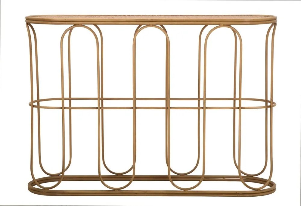 Ратанова конзолна маса в естествен цвят 32x110 cm Samui – Mauro Ferretti