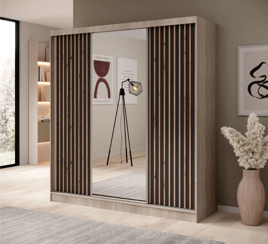 Гардероб ZenSlide 200 с плъзгащи-Sonoma - Mauro