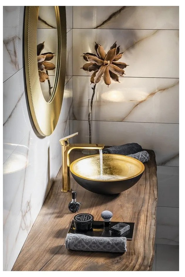 Стояща батерия за мивка в златист цвят Spy – Sapho