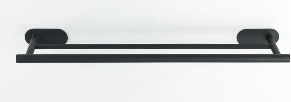 Матово черен двоен стенен държач за кърпи от неръждаема стомана Duo Turbo-Loc® Orea - Wenko