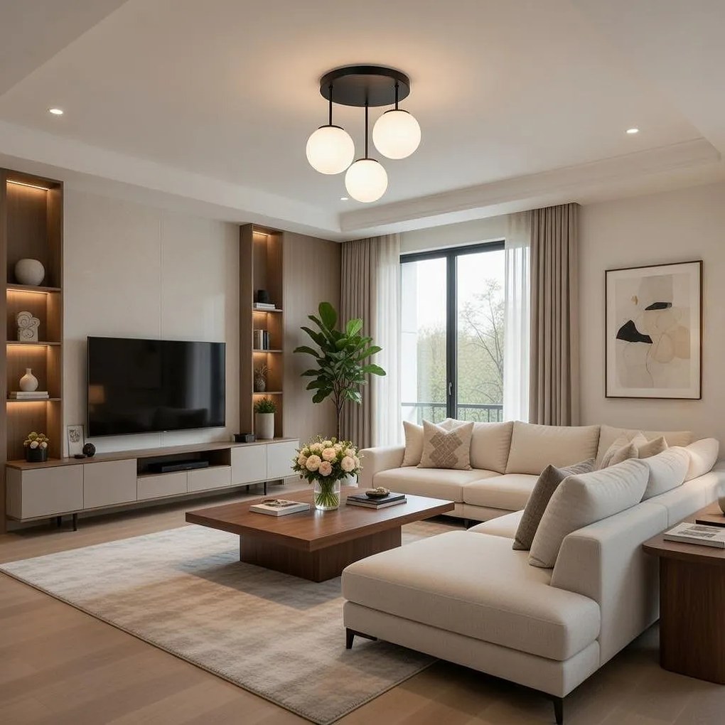 Полилей ГАЛА, черен/бял, 3xE27