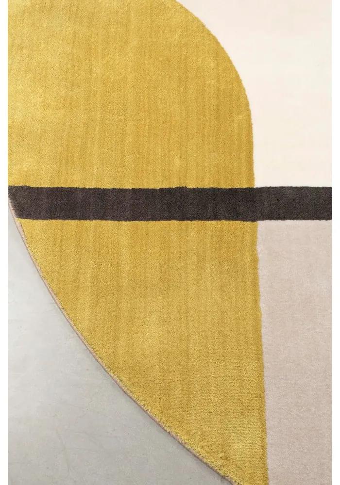 Жълто-сив килим , ø 240 cm Hilton - Zuiver