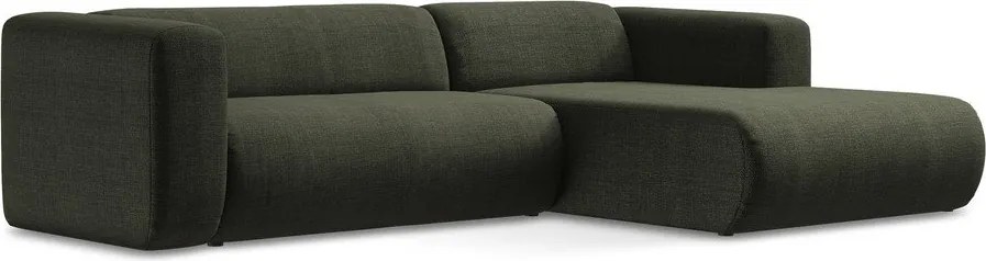 Зелен ъглов диван (десен ъгъл) Ekahi – Makamii