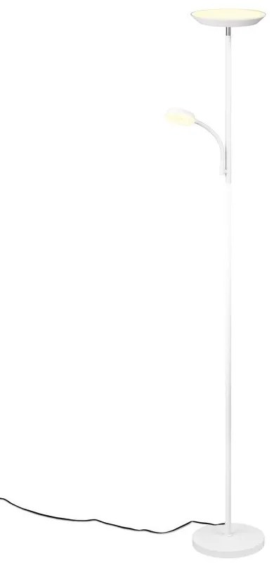 Бяла LED подова лампа (височина 178 cm) Specter – Trio