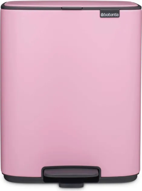 Кош за боклук Brabantia Bo Pedal 1010446, 12 л, Леко затваряне, Противоплъзгаща основа, Розов