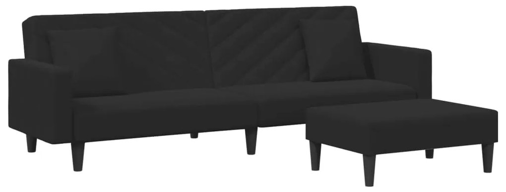 3216271 vidaXL Комплект дивани 2 части с възглавници черен кадифе
