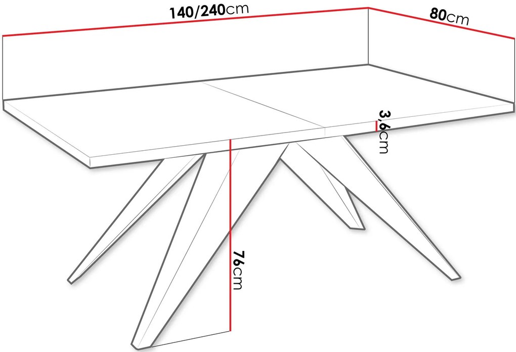 Разтегателна маса Vento-Mauro-Leuko