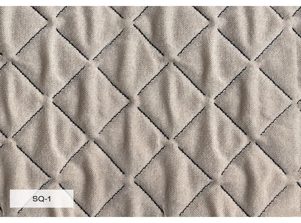 Бежово тапицирано двойно легло и решетка 140x200 cm Sleepy Luna - Miuform