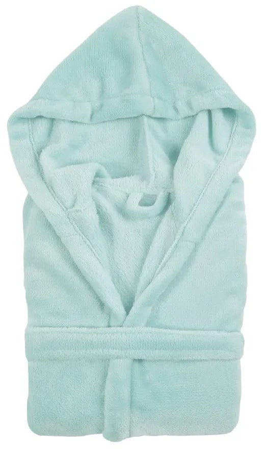 Детски син халат за баня с микроплюш , размер 122 - 128 - Tiseco Home Studio