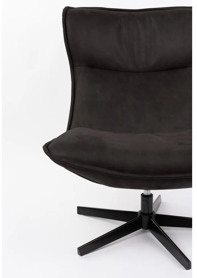 Тъмносиво въртящо се кресло John – White Label