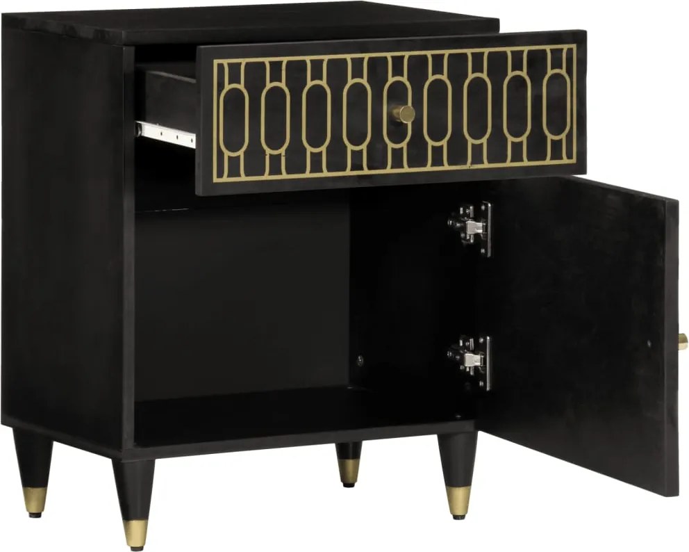 358328 vidaXL Нощно шкафче 50x33x60 см мангово дърво масив