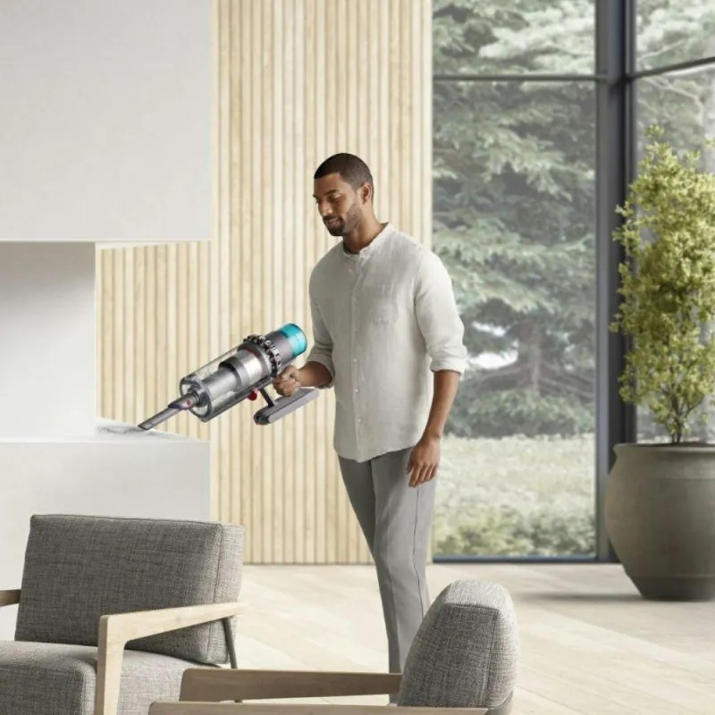 Вертикална прахосмукачка Dyson Gen5detect 446989-01, 280AW, 135000 об/мин, 0.75l, 70 мин, 3 режима, Никел/лилав