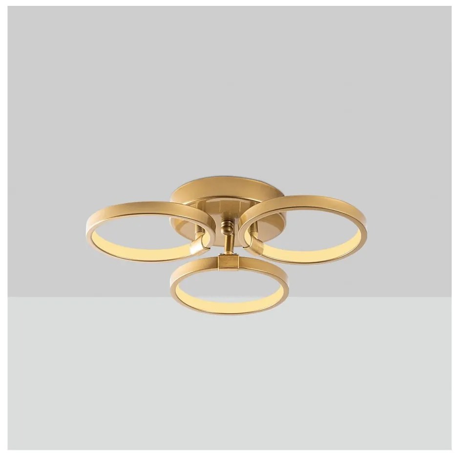 LED осветително тяло за таван златно ø 17 cm Halka – Opviq lights