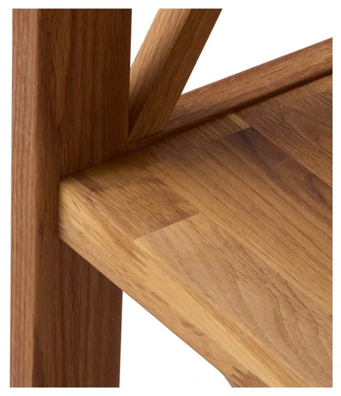 Стелаж от масивен дъб в естествен цвят 70x161 cm X-Shelf – Unique Furniture