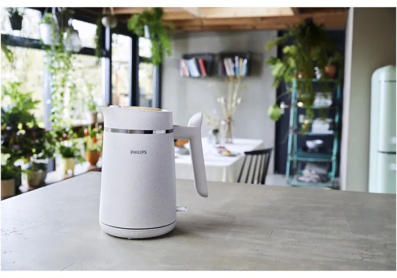 Електрическа кана Philips HD9365/10 Conscious collection, 2200 W, 1.7 л, Автоматично изключване, Филтър срещу варовик, Матово бял