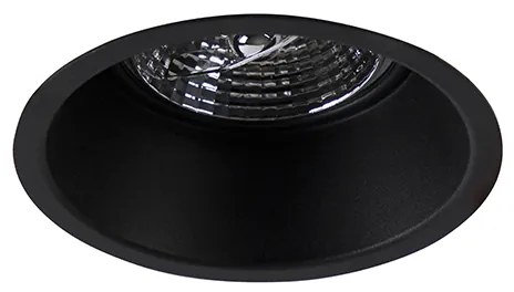 Комплект от 6 модерни вградени прожектора черни AR70 - Dept