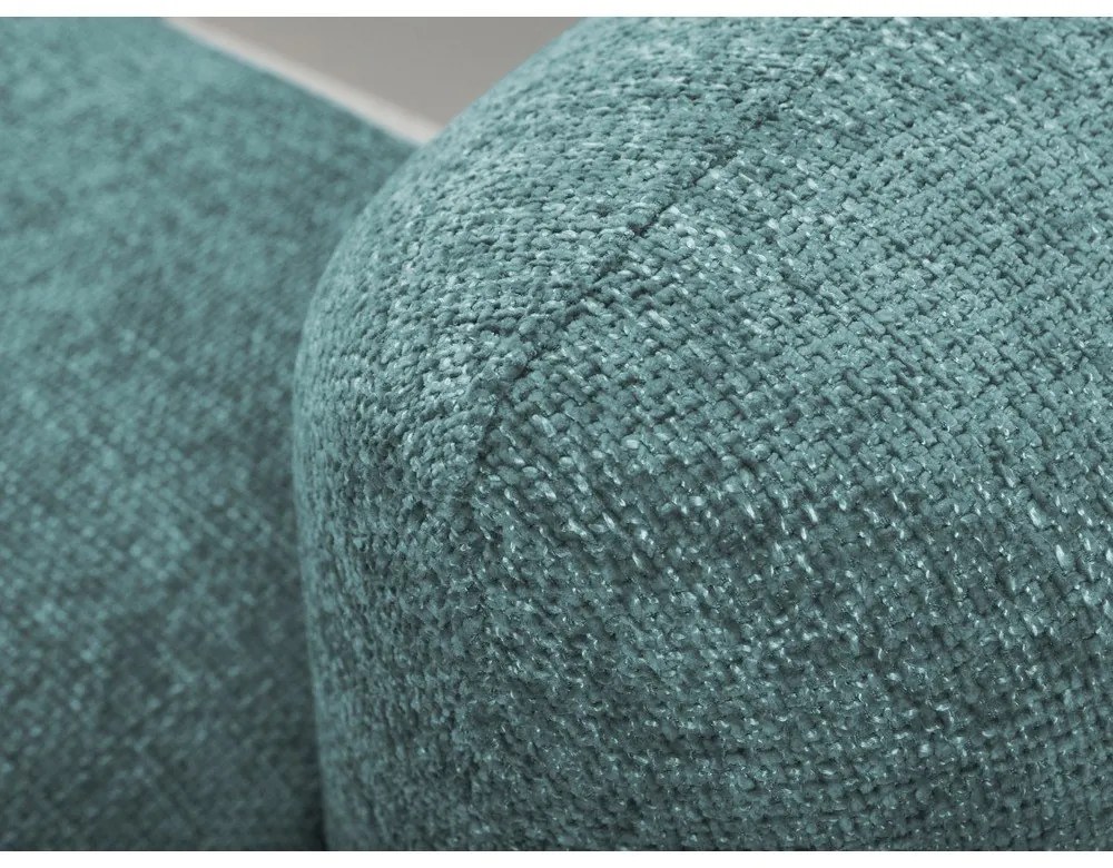 Син шенилов разтегателен ъглов диван с място за съхранение (ляв ъгъл) Mele – Makamii