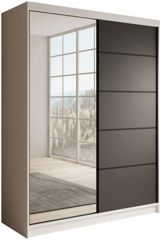 Гардероб Houston 150 плъзгащ се-Leuko-Мауро