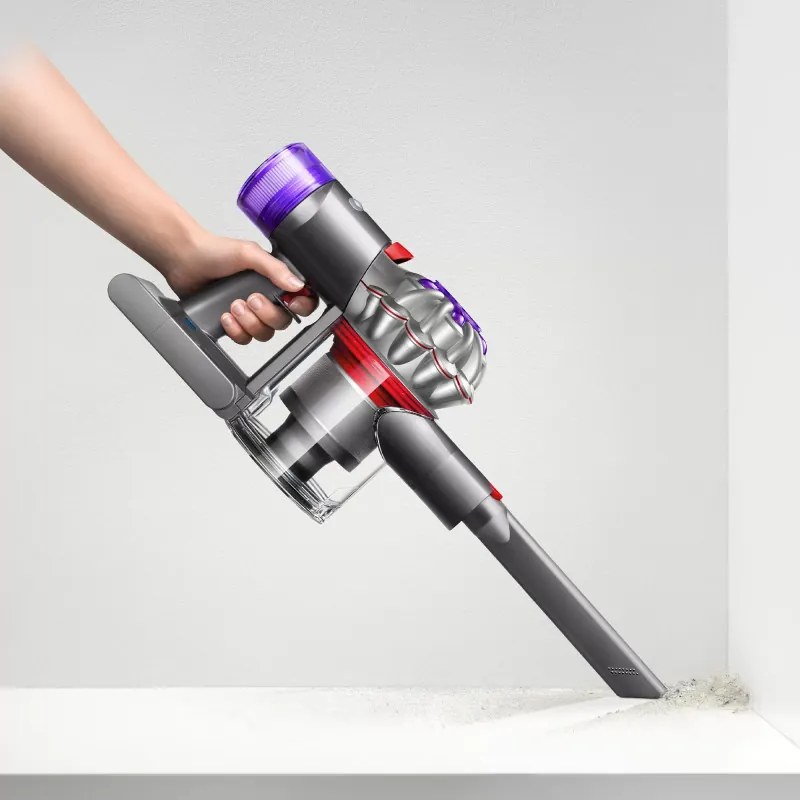 Вертикална прахосмукачка Dyson V8 Advanced 492636-01, 130AW, 540мл, 110000 rpm/min, Автономност до 40 мин, HEPA, Сребрист/Никел