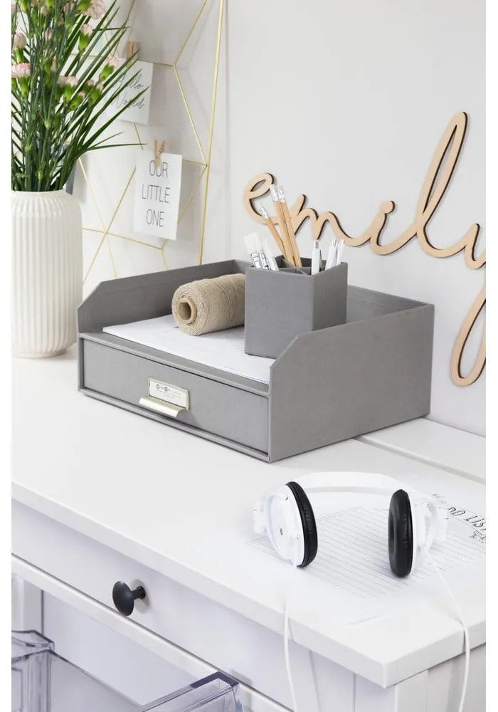 Картонен органайзер за докумнети с чекмедже Walter – Bigso Box of Sweden