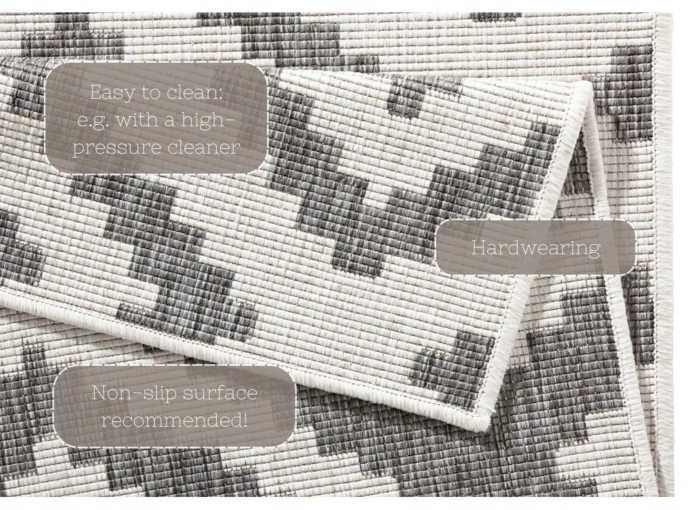 Сив килим за открито , 80 x 250 cm Malta - NORTHRUGS