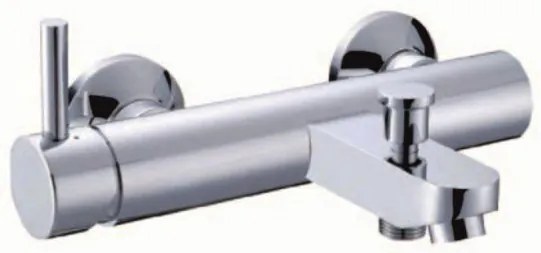 Стенен смесител за вана и душ ICL 6005403 "ЕСКАДА", месинг, хром, 19.7x25.7см
